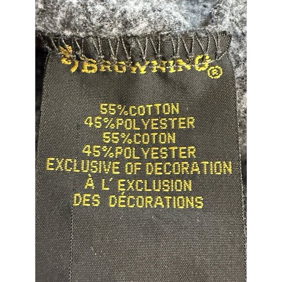 Browning Mens Boulder 1/4 Zip Pullover Sweatshirt~Size Medium~Heather Black - Picture 8 of 9
